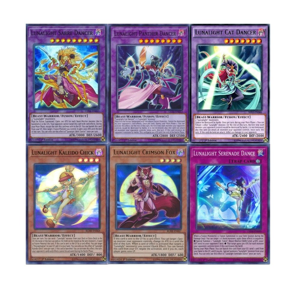 Yugioh Lunalight Budget Deck - Dance - Leo Dancer Kaleido Chick 52 Cards NM